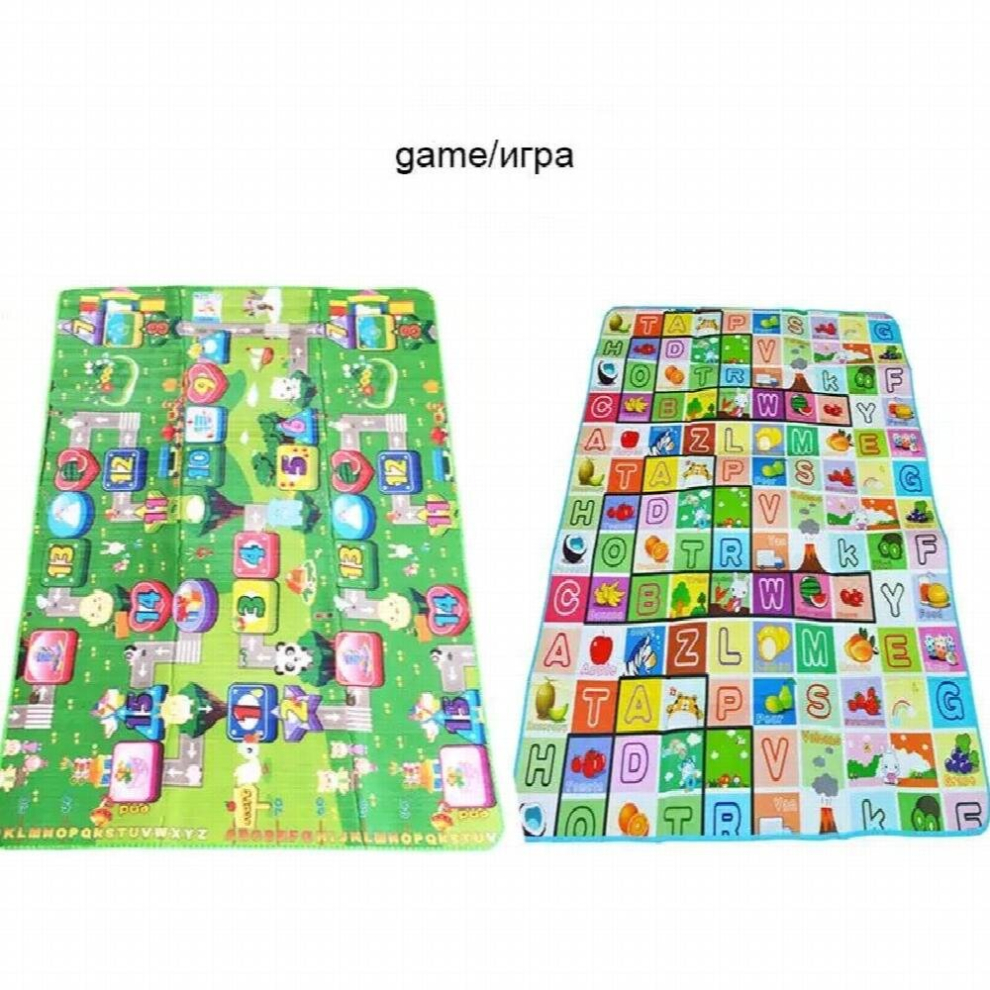 Baby Play Mat 180*120*0.5cm Double Side Dinosaur+Animal Car Children Floor Carpet Kids Crawling Rugs Baby Game Pad Gym Cushion