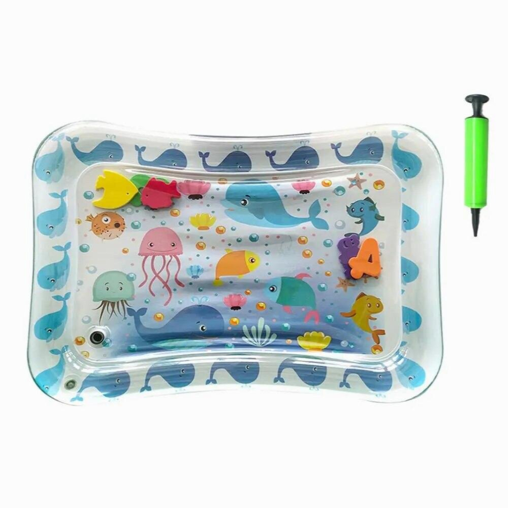 Baby Kids Water Play Mat Inflatable Thicken PVC Infant Tummy Time Playmat Toddler Baby Fun Water Activity Play Center Ice Mat