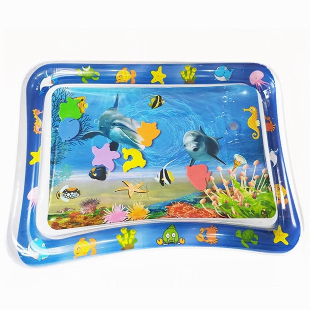 Baby Kids Water Play Mat Inflatable Thicken PVC Infant Tummy Time Playmat Toddler Baby Fun Water Activity Play Center Ice Mat