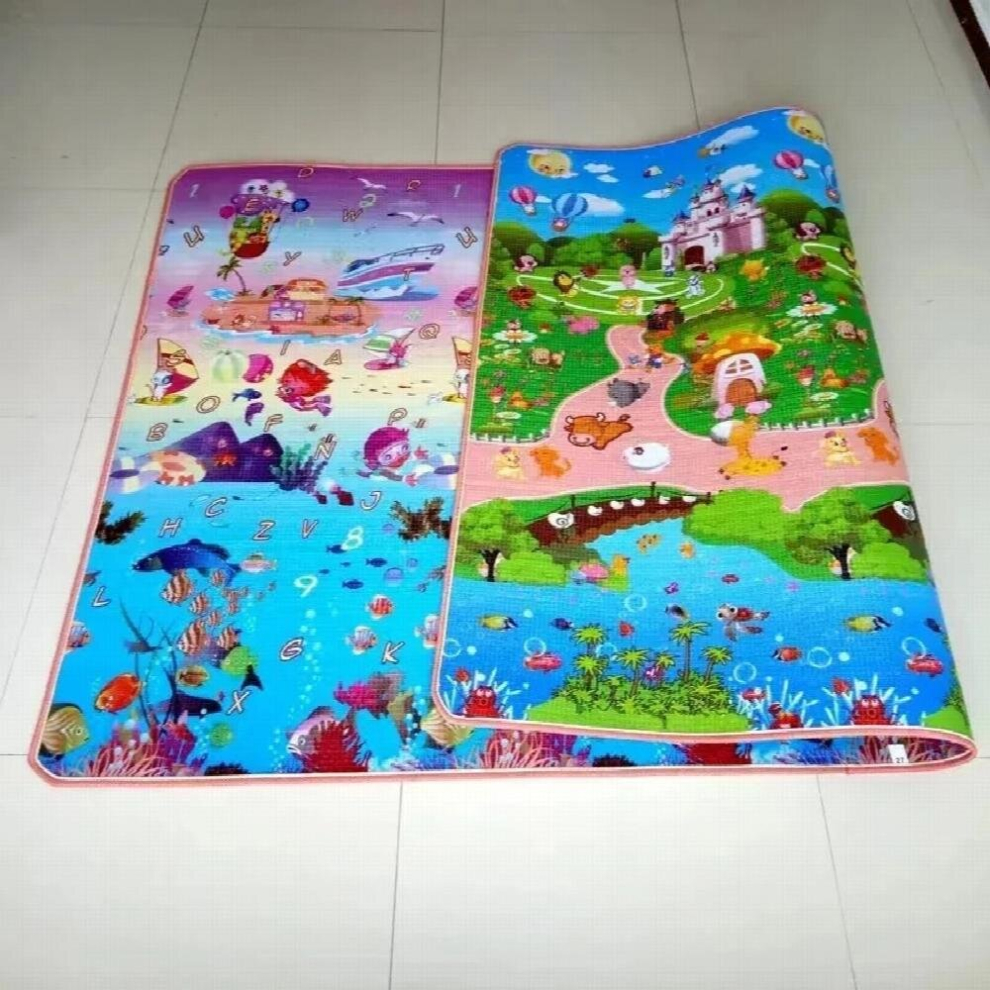 (, 3Oocm*180Cm) 0.5Cm Thick Baby Crawling Mat Kids Rug Developing Mat Baby Play Mat Toys For Children Mat Playmat Puzzles Carpets Nursery Play Black