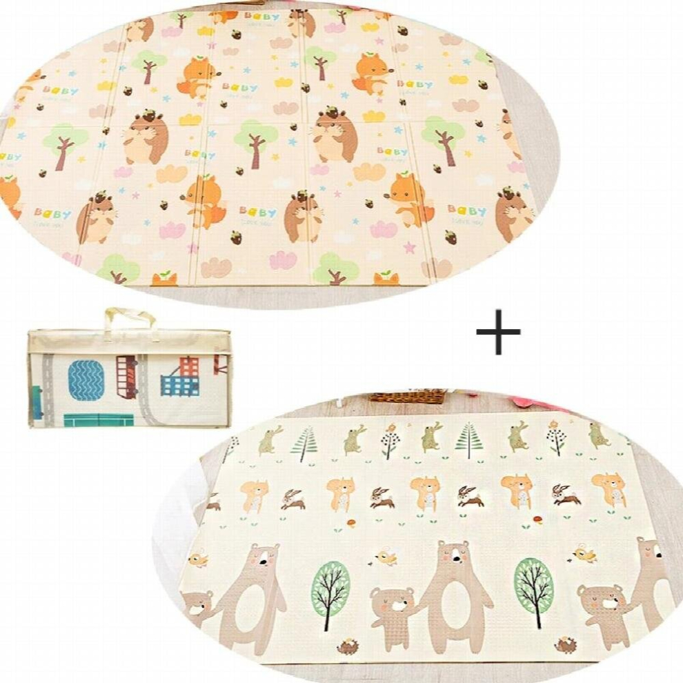 0.5cm thick Play Mat Baby Crawling Blanket Soft Floor Carpet Folding Kids Rug Playmat Waterproof Non Toxic for Toddler Infant
