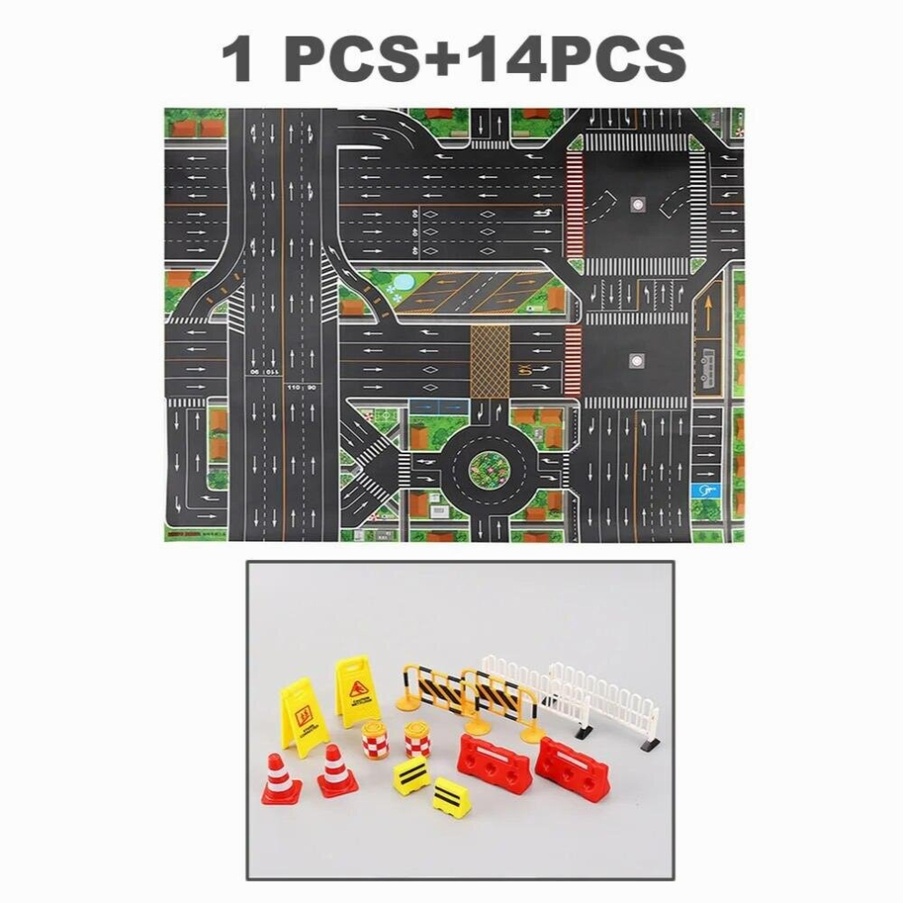 Spliceable Urban Traffic Baby Play Mat Children City Road Car Track Crawling Game Mat Foldable Educational Playmat Floor Carpet