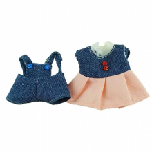 1/12 Forest Family Plush Bunny Clothes For Dolls Mini Reindeer House Accessories Dress Up Dollhouse Girl