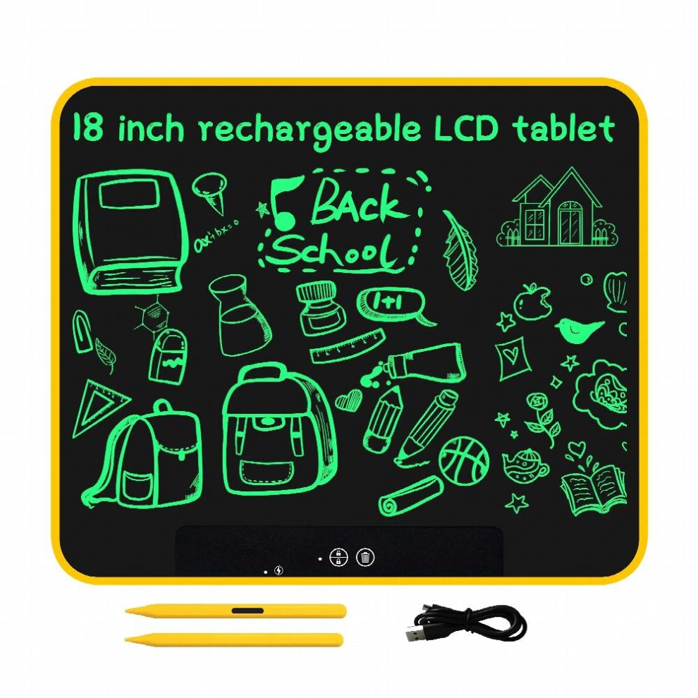 18 Inch Rechargeable Colorful Lcd Writing Tablet Adults Office Painting Graffiti Doodle Electronic Drawing Board Handwriting Pad 885678750361