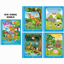 Magic Water Painting Book Reusable Montessori Drawing Books Coloring Notebook Early Educational Learning Toys for Children