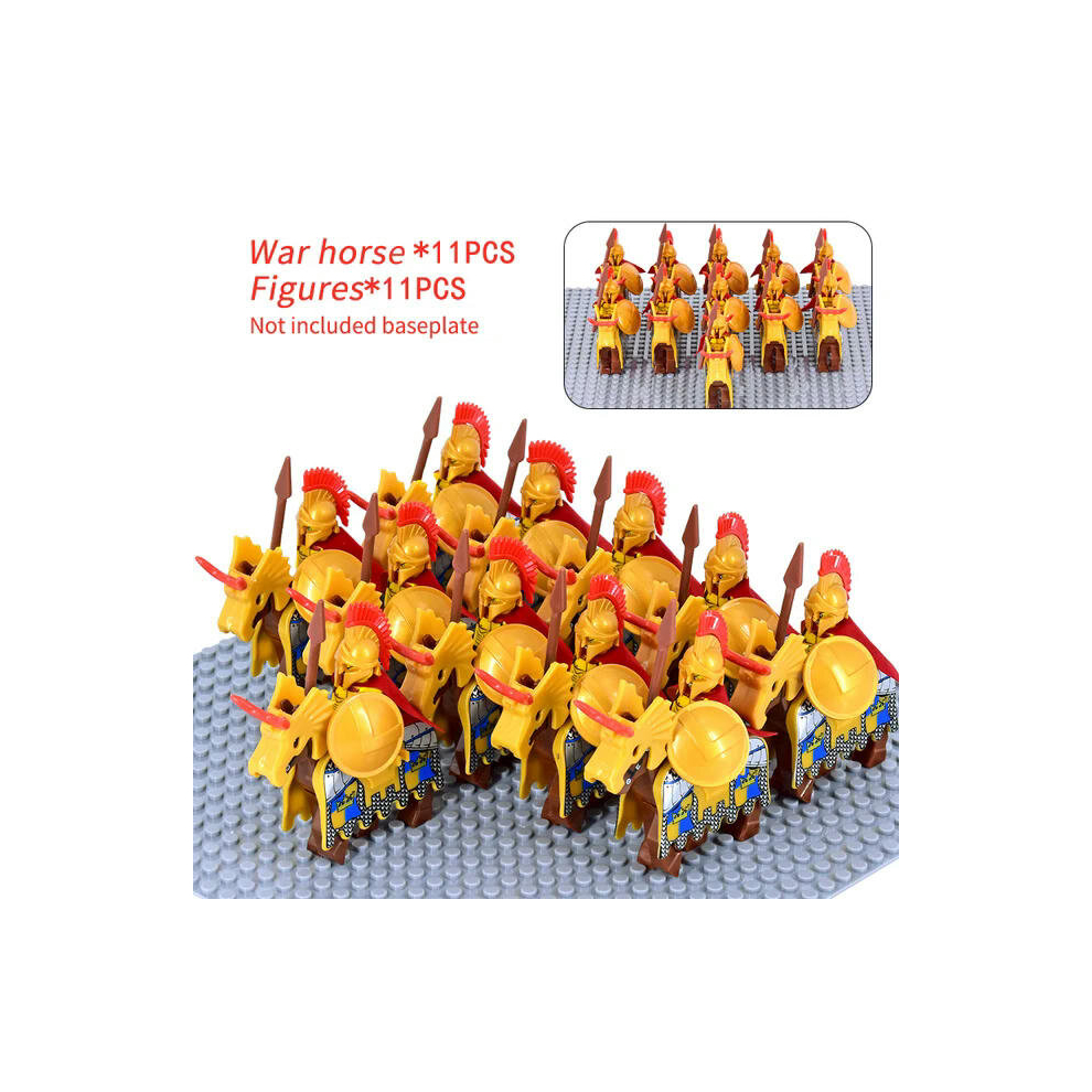 Photos - Action Figures / Transformers  22PCS Kids Toys Roman Cavalry Soldiers Building Blocks Spartan Warhorse Armor Knight Mini Action Figures Toys For Ki(11pcs)