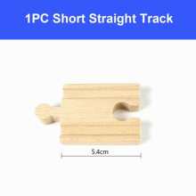 DIY Wooden Railway Track Toy Universal Accessories Wood Track Educational Rail Train Toys for Children