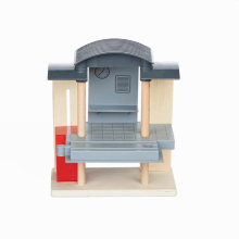 Wooden Train Station for Wooden Railway Set Train Toys Accessories Play Trains Railway Sets Parts