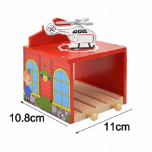 Wooden Railway Track Accessories Tunnel Cross Bridge Gas Station Train Cross Road Block Wood Train Track Children Brick Toy Gift