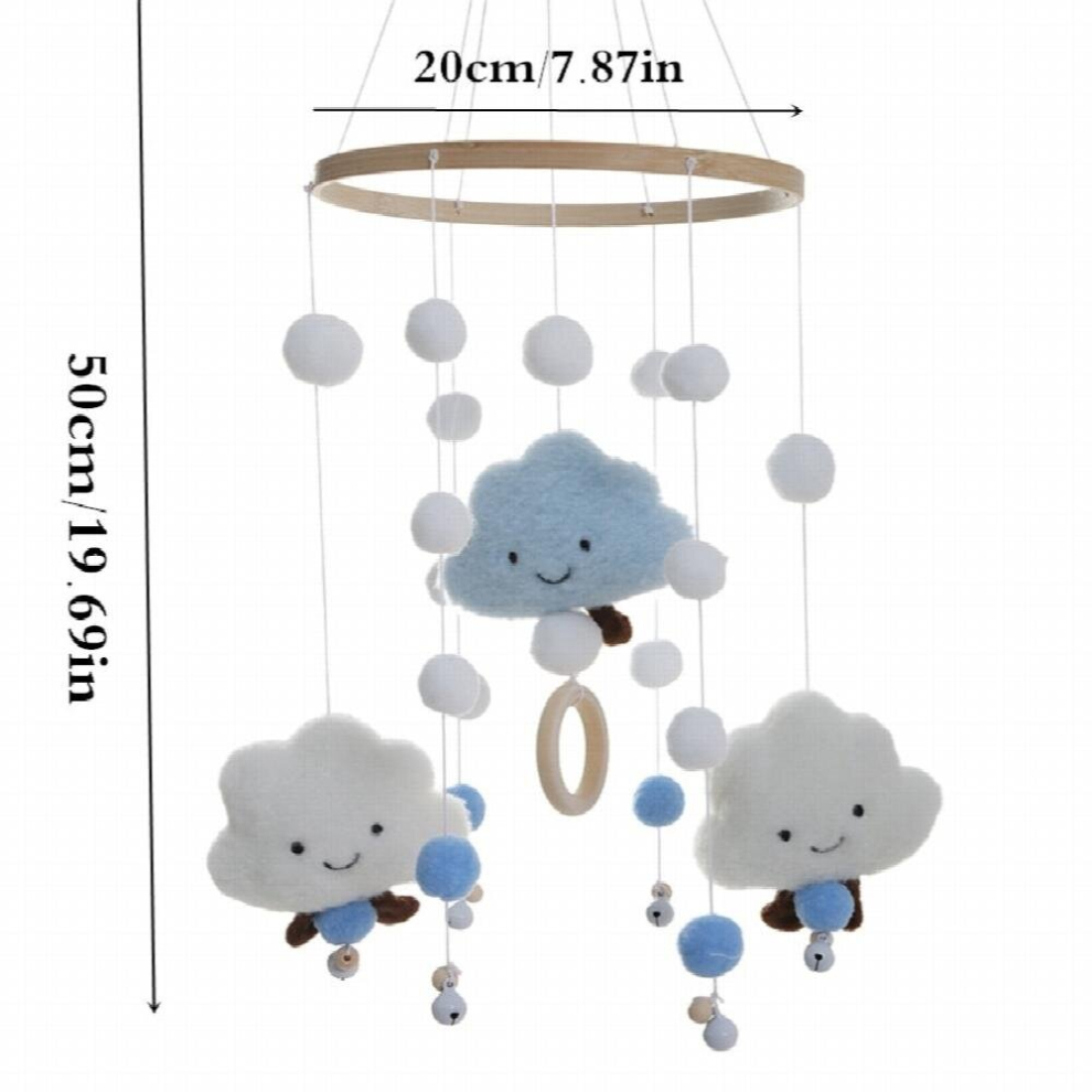 Baby Bed Rattle Cartoon Plush Rabbit Toys Newborn Crib Mobile Rattle Wool Balls Beads Bed Bell Rotating Wind Chime Nursery Decor