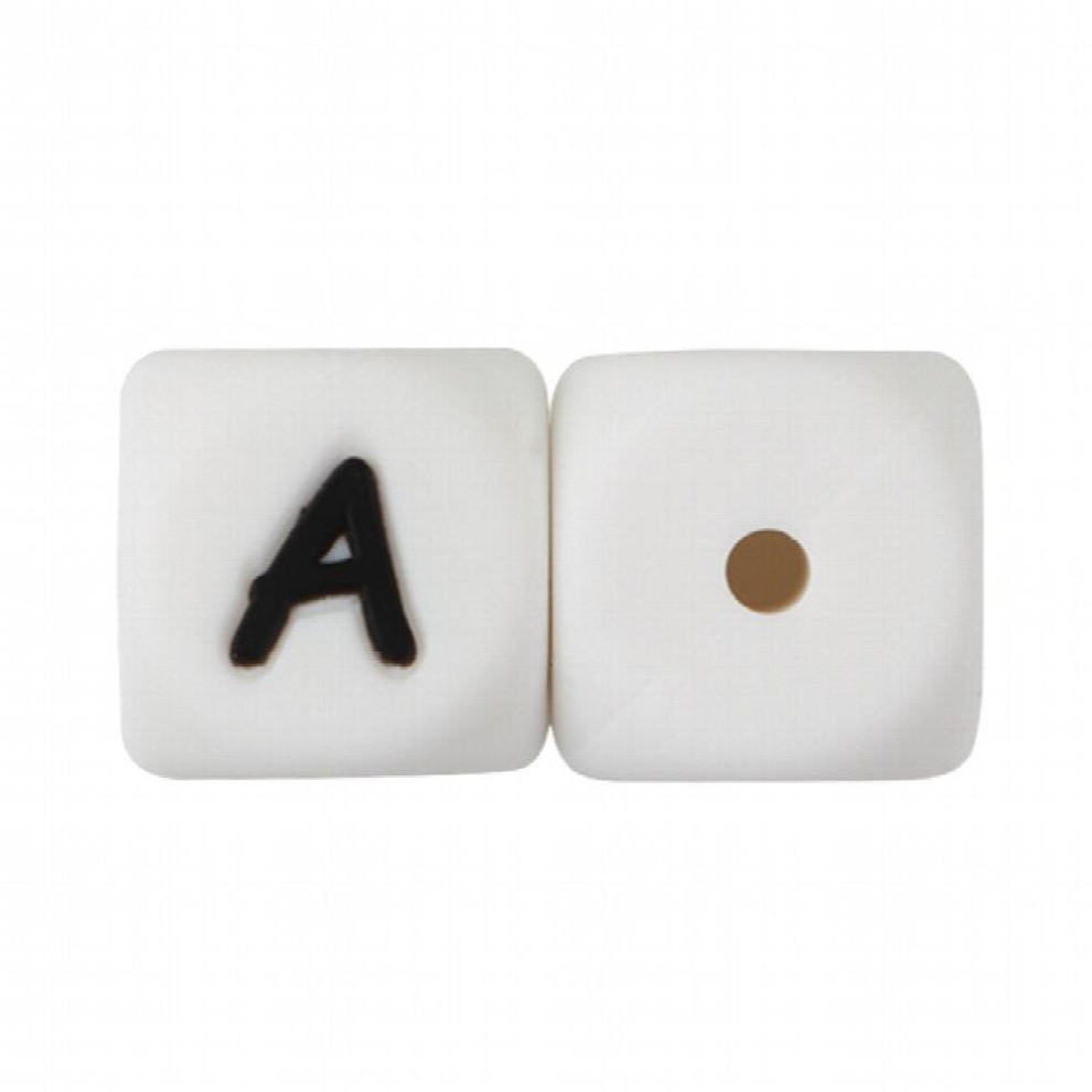 10PCS 12mm Silicone Teethers Letter Beads BPA DIY Loose Bead For Teething Necklace Pacifier Hold