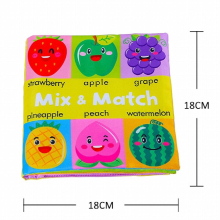 Cloth Book Cartoon Animal Face Matching Torn Baby Stereo Cloth Book Montessori Early Educational Teaching Toddler Books