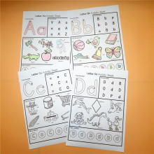 Alphabet Worksheets 26 Letters From-A-to-Z Practice Paper Preschool English Homework Workbook coloring alphabet books for kids