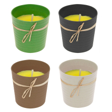 (Set of 4 - Mixed) Citronella Candles Jar Outdoor Garden Citronella