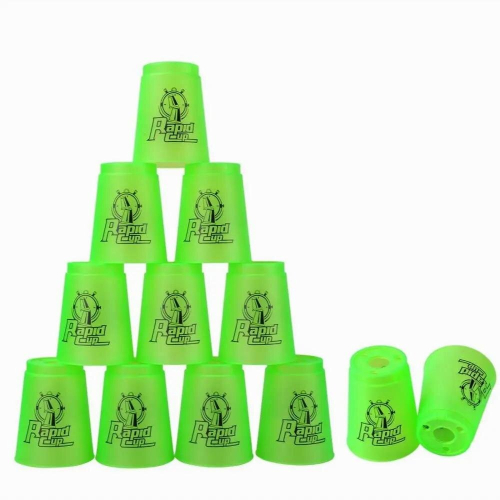 Quick Stack Cups 12 Pack Stacking Cups Children Classic Stack Speed Training Game Toys for Boys Girls