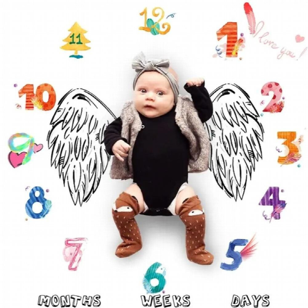 INS child Play Mats kids Crawling Carpet Love Wings playmats Infant Game rug Room Decoration Baby photography props