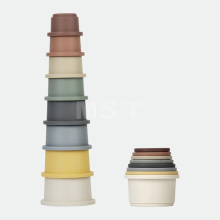 Baby Stacking Cup Toys Interesti Montessori Rainbow Stack Ring Tower Games Early Educational Intelligence Children