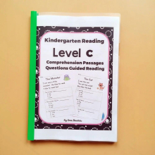 Reading Comprehension Passages Level C-P Practice Paper Preschool Learning English Homework Workbook for Kids Worksheets Toys