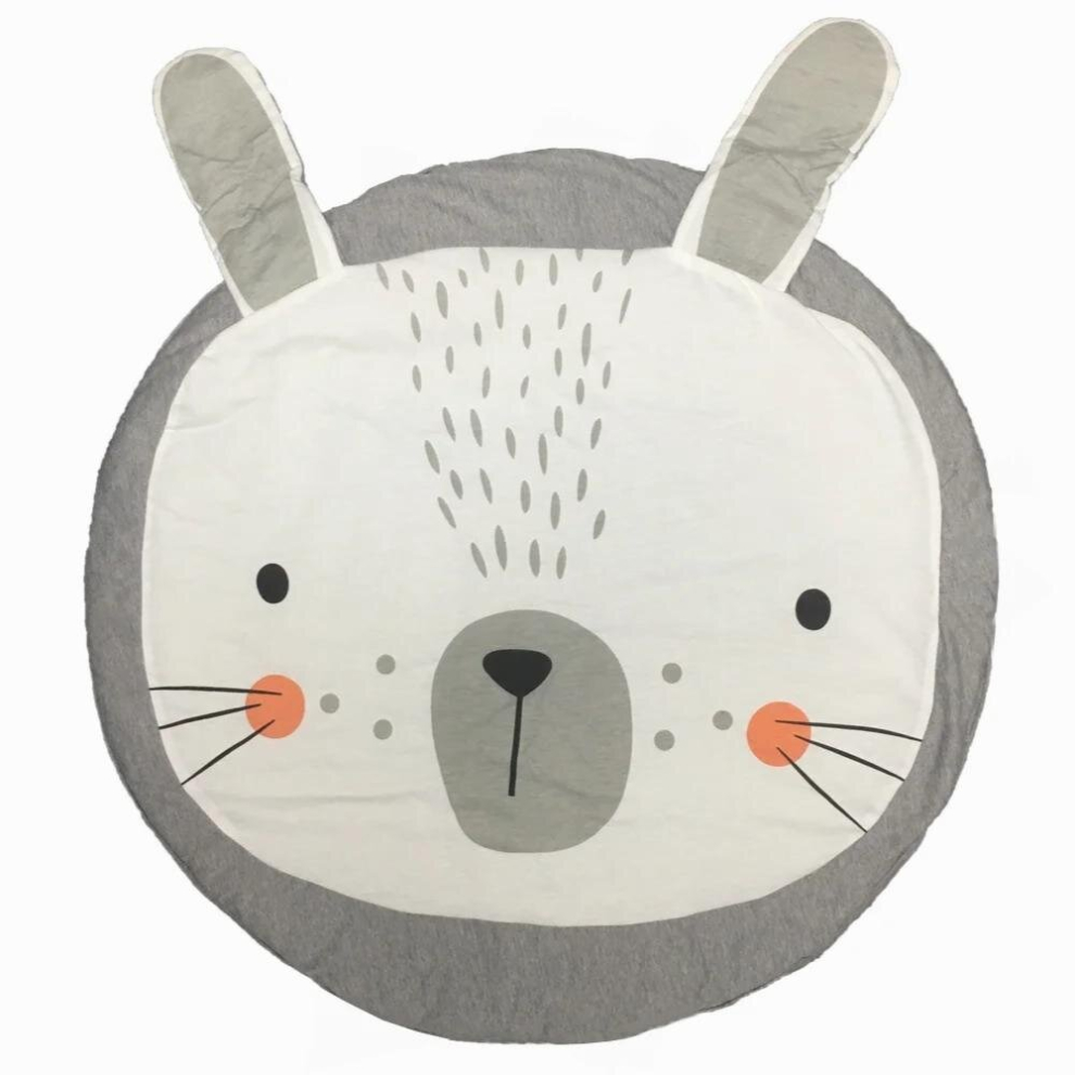 Play Mat Cartoon Animal Baby Mats Newborn Infant Crawling Blanket Cotton Round Floor Carpet Rugs Mat for Kids Room Nursery Decor