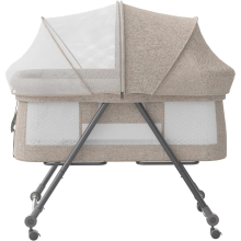 (Khaki-Bravo Comfort Pack) UBRAVOO Baby Grab-and-go Travel Cot, Crib&Rocking