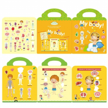 Kids Stickers Book Educational Toys DIY Scene Puzzle Reusable Busy Quiet Book Montessori Game For Toddler Cognition Learning Toy