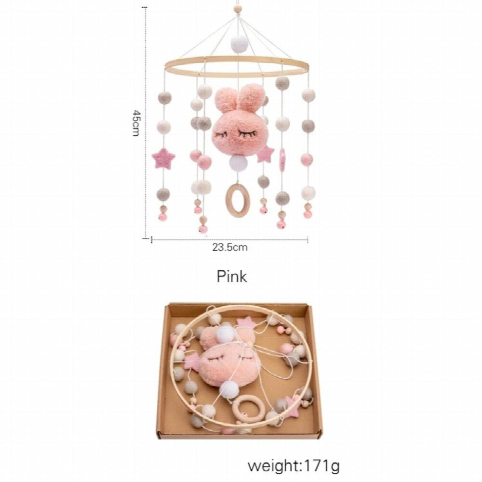 7Pcs Assembly Rattles Bracket Set Infant Crib Mobile Bed Bell Bracket Protection Newborn Baby Toys Wooden Bed Bell Accessories