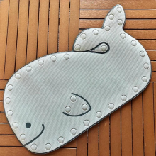 Baby Cartoon PVC Play Mat with Suction Cups Toilet Floor Rug Bathtub Carpet Anti Slip Bathing Mats Temperature Sensing Pads