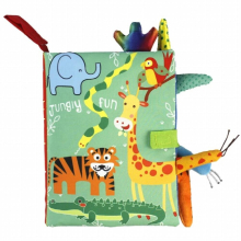 Baby Book Animal Tail Cloth Book English Baby Not Torn Soft Book Infant Toy Parent-child Interactive Sound Paper Puzzle Learning