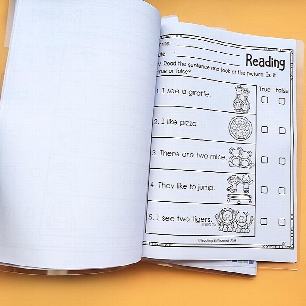 Reading sentences sets worksheets preschool learn english reading books