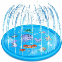 Water Spray Pad Baby Outdoor Summer Lawn Beach Sea Animals Inflatable Water Spray Kids Sprinkler Play Pad Mat Water Games Mat