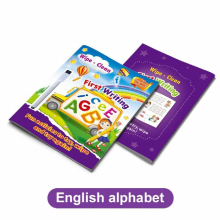 Kids English Alphabet Numbers French Alphabet Arabic Numerals Learning and Writing Practice Copybook Wipe Clean Rewritable Book