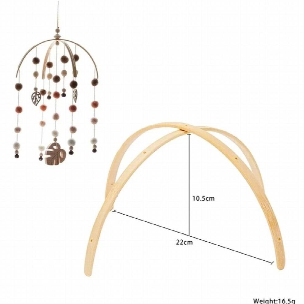 1set Wooden Mobile Crib Rattles Wooden Baby Toys Mobile Bed Bell Hanger Frame Diy Craft Toddler Toys Accessories Newborn