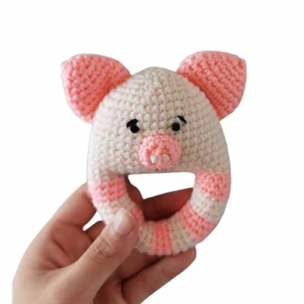 1pc Baby Teether Safe Rattle Toys Mobile Pram Crib Ring DIY Crochet Rattle Soother Bracelet Teether Set Baby Product