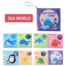Baby Soft Cloth Book Education Early Education Enlightenment Toy Tear-resistant Cloth Book English Animal Vehicle CognitiveBooks