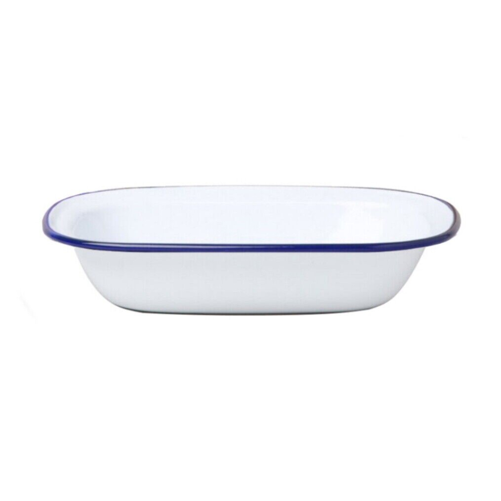 (26cm) FALCON ENAMEL PIE DISH OBLONG BAKE STEAK PUDDING