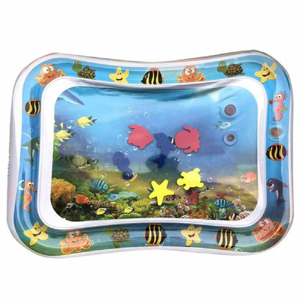 Inflatable Tummy Time Mat Thicken PVC Baby Water Play Mat For Strengthen Toddlers Muscles Infants Baby Toys For 3 to 24 Months