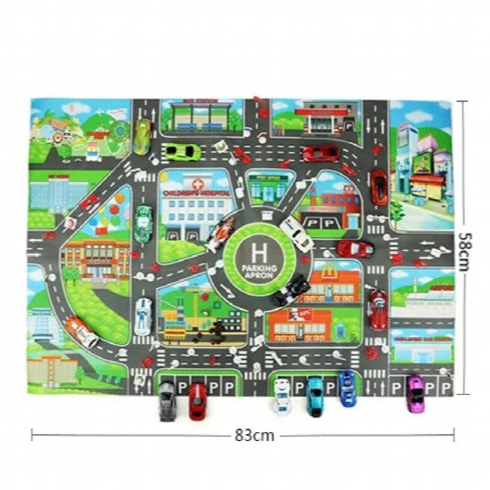 100cm*130cm Baby Kids Floor Play Mats Rug Traffic Road Sign Car Track City Carpet Activity Toy Childrens Crawling Mats