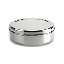 (No.12 (8cm height x 20cm Diameter)) Stainless Steel Cake Storage Tin Canister Container