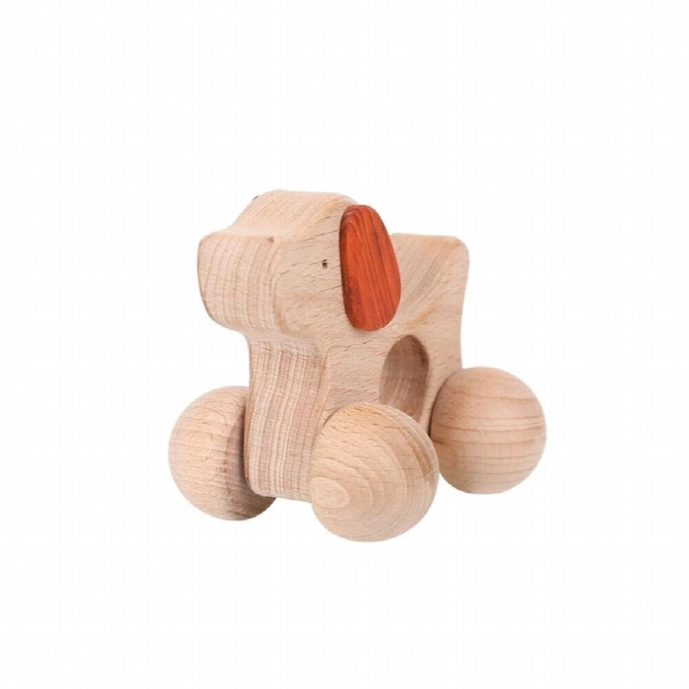 1PC Baby Toys Beech Wooden Animals Dogs Car Cartoon Elephants Montessori Toys For Children Teething Nursing Baby Teethers