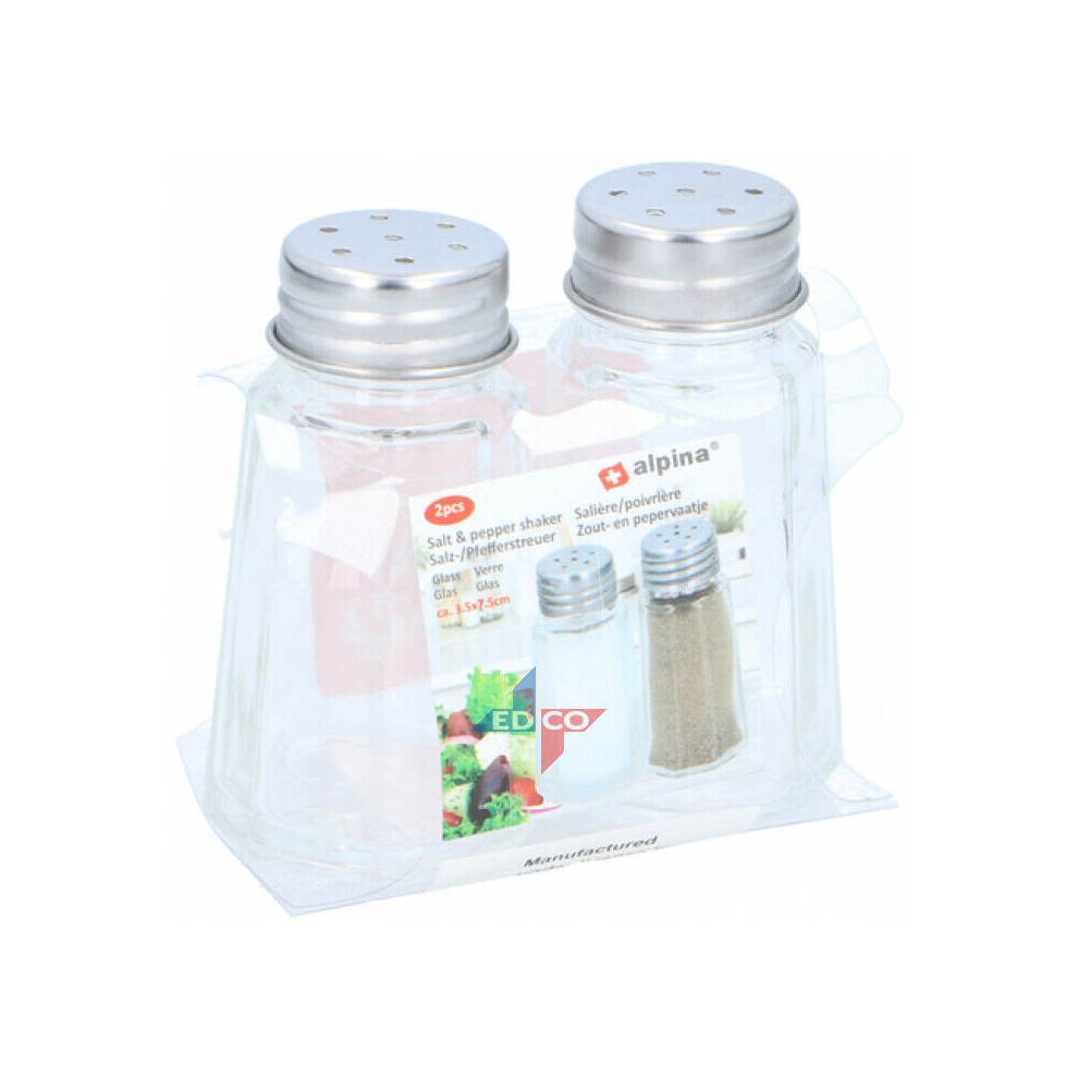 Mini Glass Salt And Pepper Shakers Pots 2 Screw Top Salt Pepper Spice