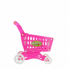 Mini Children Play House Toys Simulation Supermarket Plastic Shopping Cart with Full Grocery Food Fruit Playset Toy for Kids