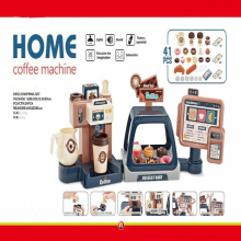 Children Play House Toys Simulation Water Food Ice Cream Supermarket Donut Coffee Machine Toys Lighting Music Holiday