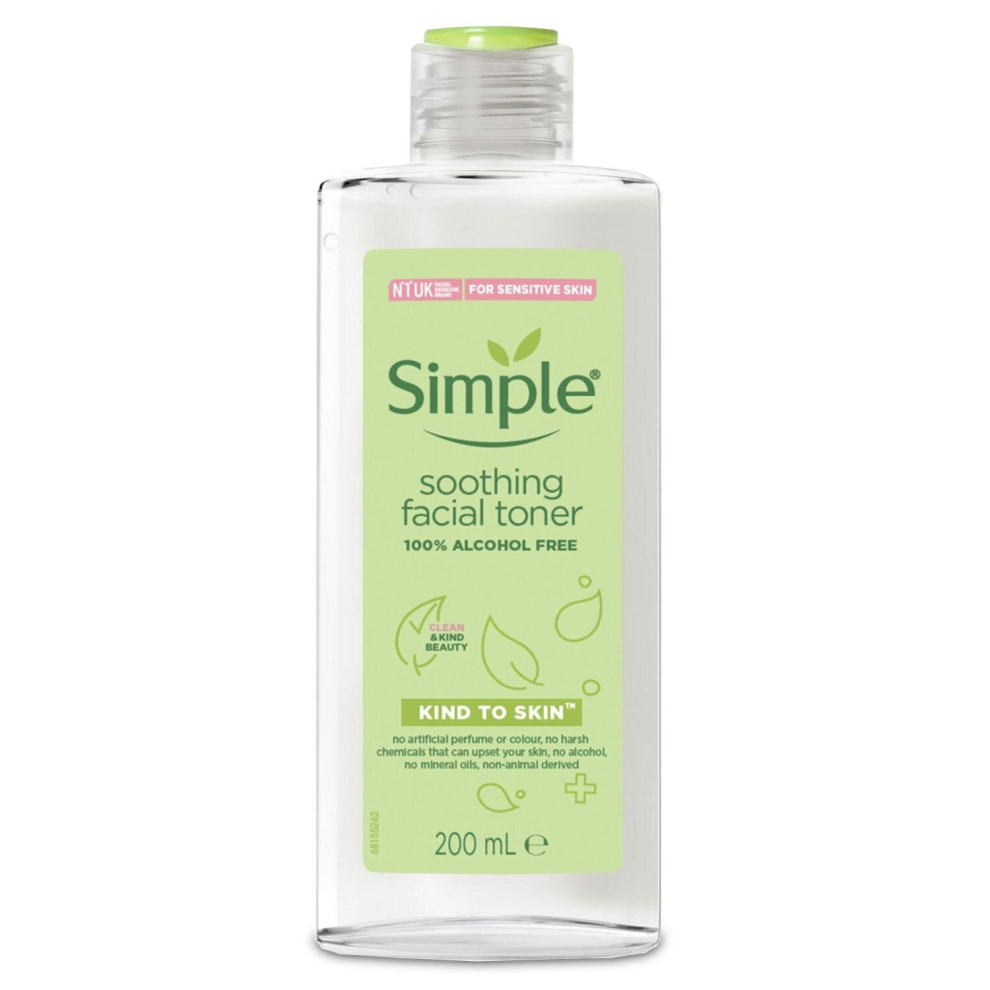 Simple Kind To Skin Soothing Facial Toner, 200ml 6 Pack