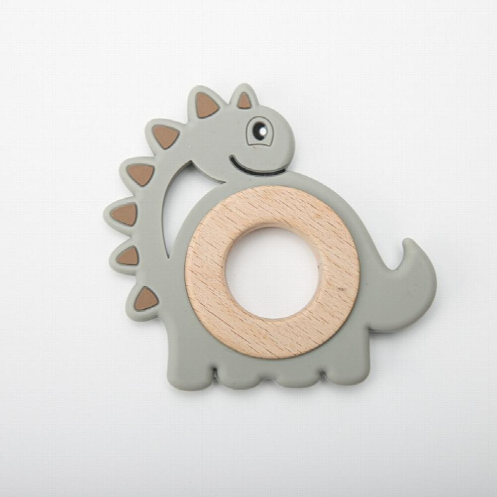 Baby Silicone Dinosaur Teethers Rodent Teething Ring Newborn Baby Rattle Molar Toy Food BPA Baby Nursing Teether Toys