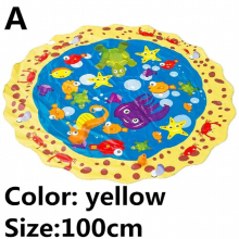 Kids Sprinkler Play Pad Mat Outdoor Lawn Beach Sea Animal Inflatable Water Spray Water Games Beach Mat Cushion Activity Toys