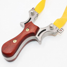Solid Wood Flat Leather High-Precision Outdoor Games Competitive Stainless Steel Shooting Powerful Toy Gift Bow Ar15