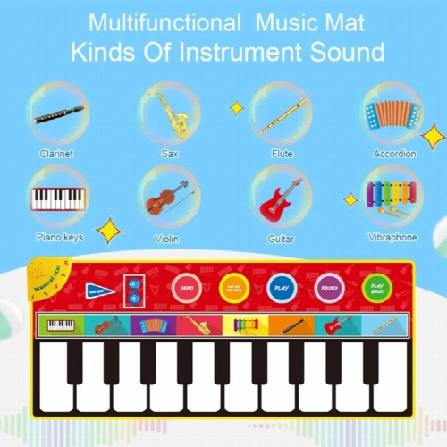 Childrens Simulation for Play Toys Dance Portable Polyester Piano Mat 2