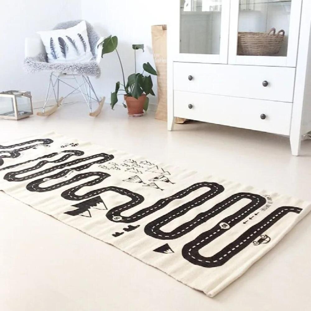Baby Track Play Game Mat 70X170cm Kids Activity Play Gym Mats Home Children Infant Adventure Rug Road Carpet Crawling Blanket