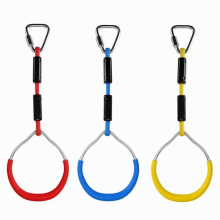 Kids Outdoor Rings Gymnastic Ring Swing Adjustable Swing Rings Colorful Backyard Durable For Obstacle Course Kit Camping