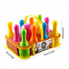 10 Pins 1 Ball Kids Sports Bowling Ball Toy Set Colorful for Children Outdoor Indoor Play Sport Game Toys